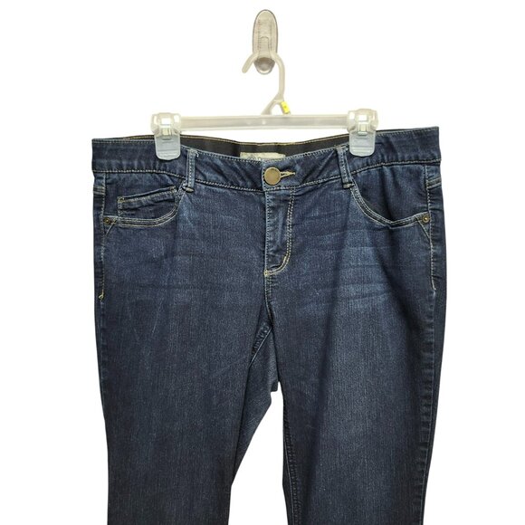 Democracy "Ab"solution Women 16W Indigo Itty Bitty Bootcut Jean Dark Wash Denim - Picture 4 of 16